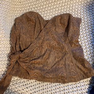 Free People Snakeskin Bustier